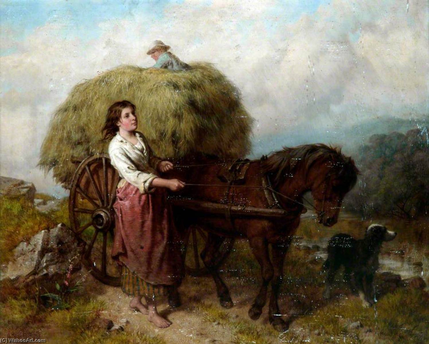 Wikioo.org - The Encyclopedia of Fine Arts - Painting, Artwork by Isaac Henzell - A Load of Hay