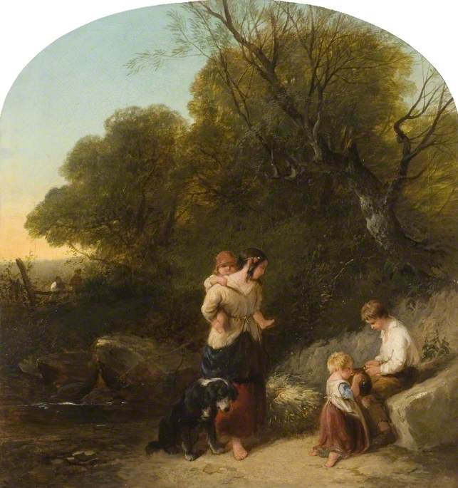 Wikioo.org - The Encyclopedia of Fine Arts - Painting, Artwork by Isaac Henzell - Landscape with Figures