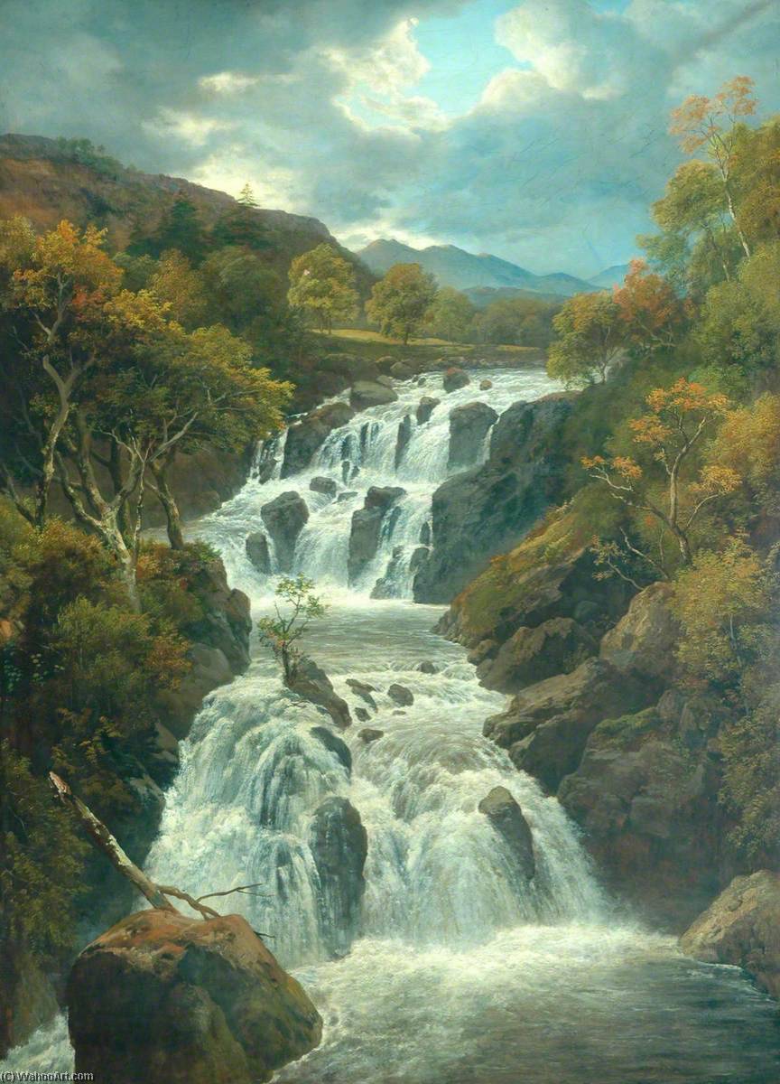 Wikioo.org - The Encyclopedia of Fine Arts - Painting, Artwork by Edmund Marriner Gill - The Waterfall
