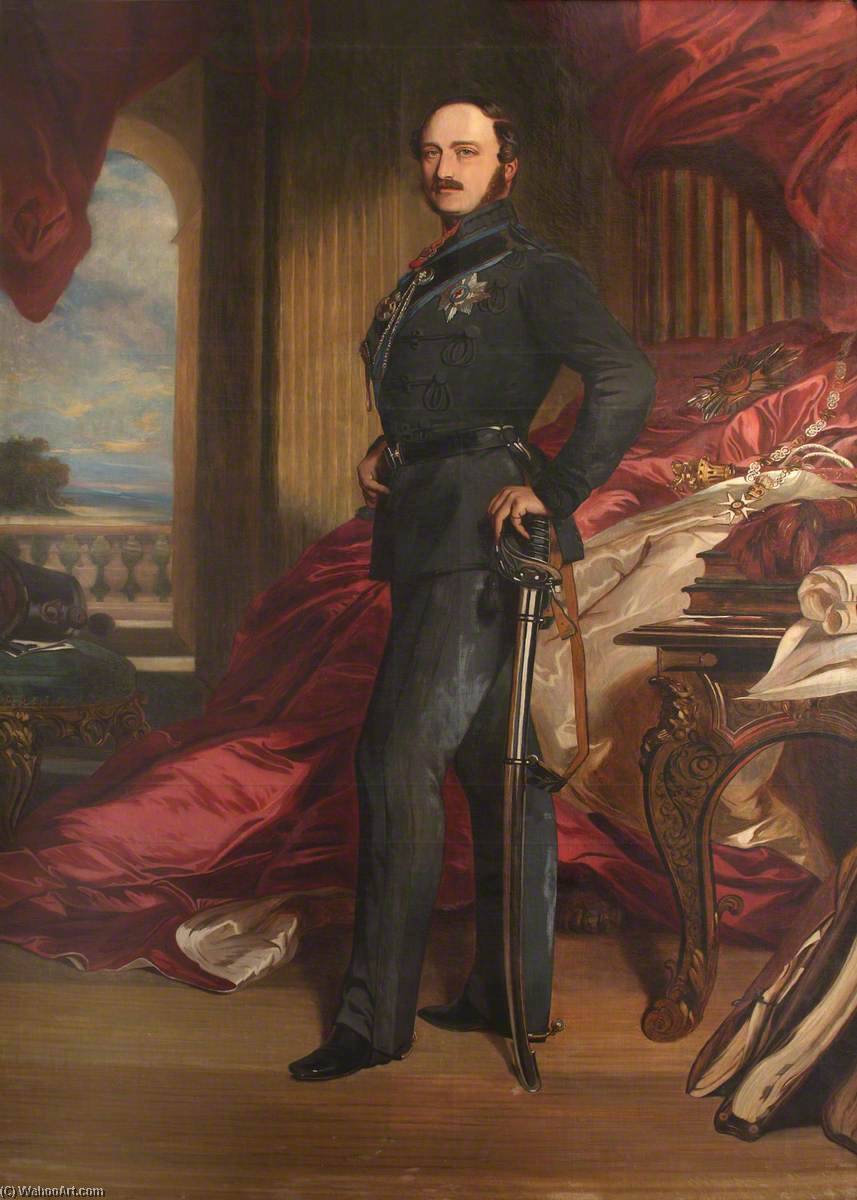 Wikioo.org - The Encyclopedia of Fine Arts - Painting, Artwork by John Hanson Walker - HRH Prince Albert (1819–1861) (copy after Franz Xaver Winterhalter)