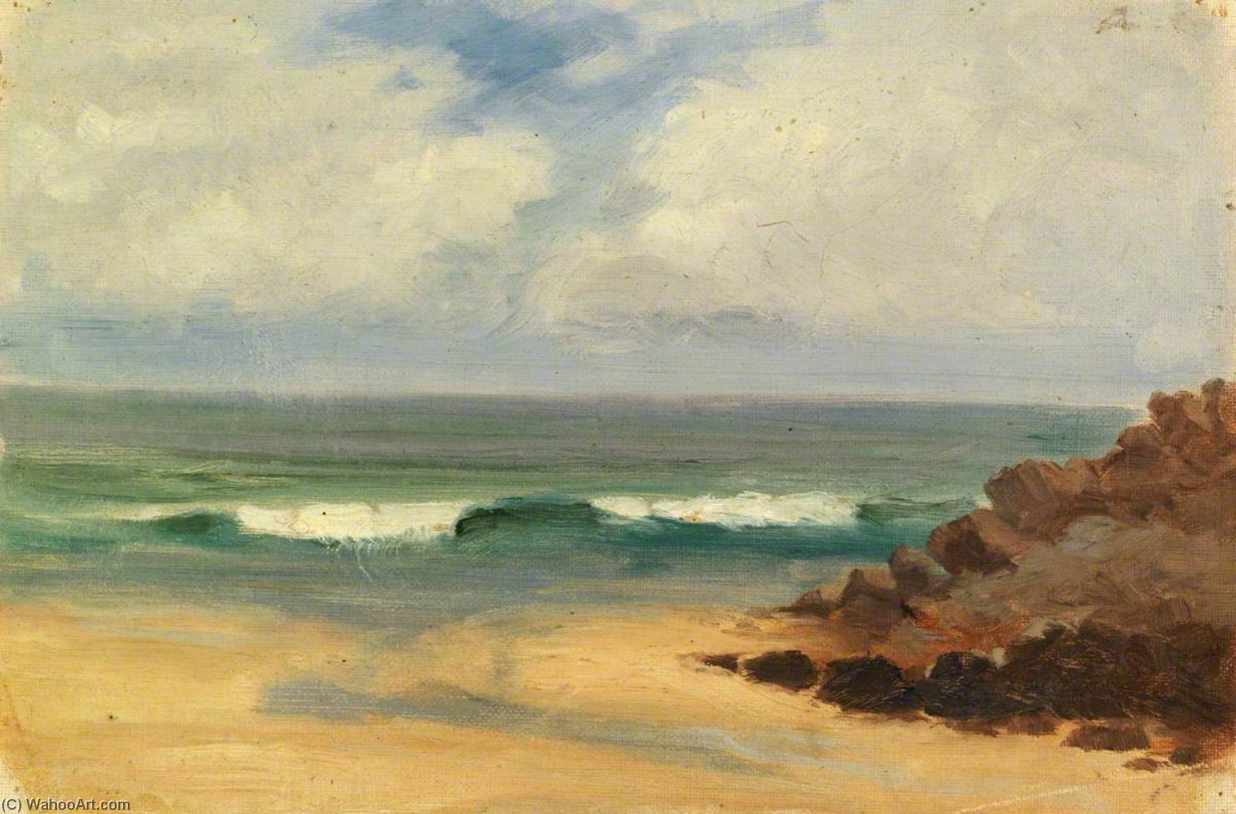 Wikioo.org - The Encyclopedia of Fine Arts - Painting, Artwork by Sarah A Doidge - Sea from a Sandy Beach