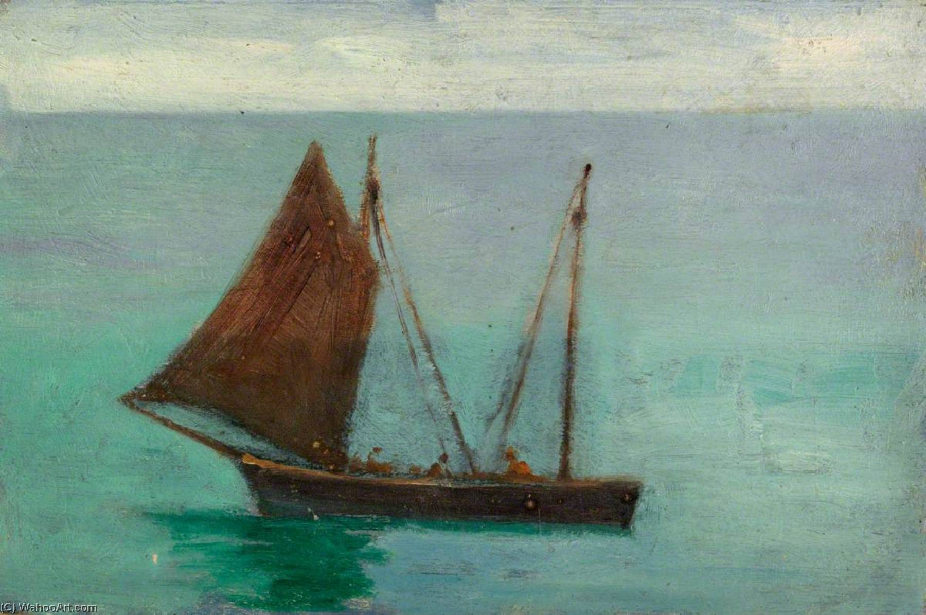 Wikioo.org - The Encyclopedia of Fine Arts - Painting, Artwork by Sarah A Doidge - Boat on the Sea