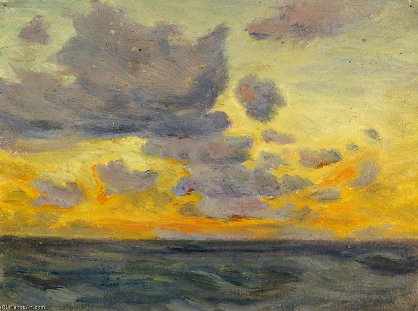 Wikioo.org - The Encyclopedia of Fine Arts - Painting, Artwork by Sarah A Doidge - Clouds over the Sea