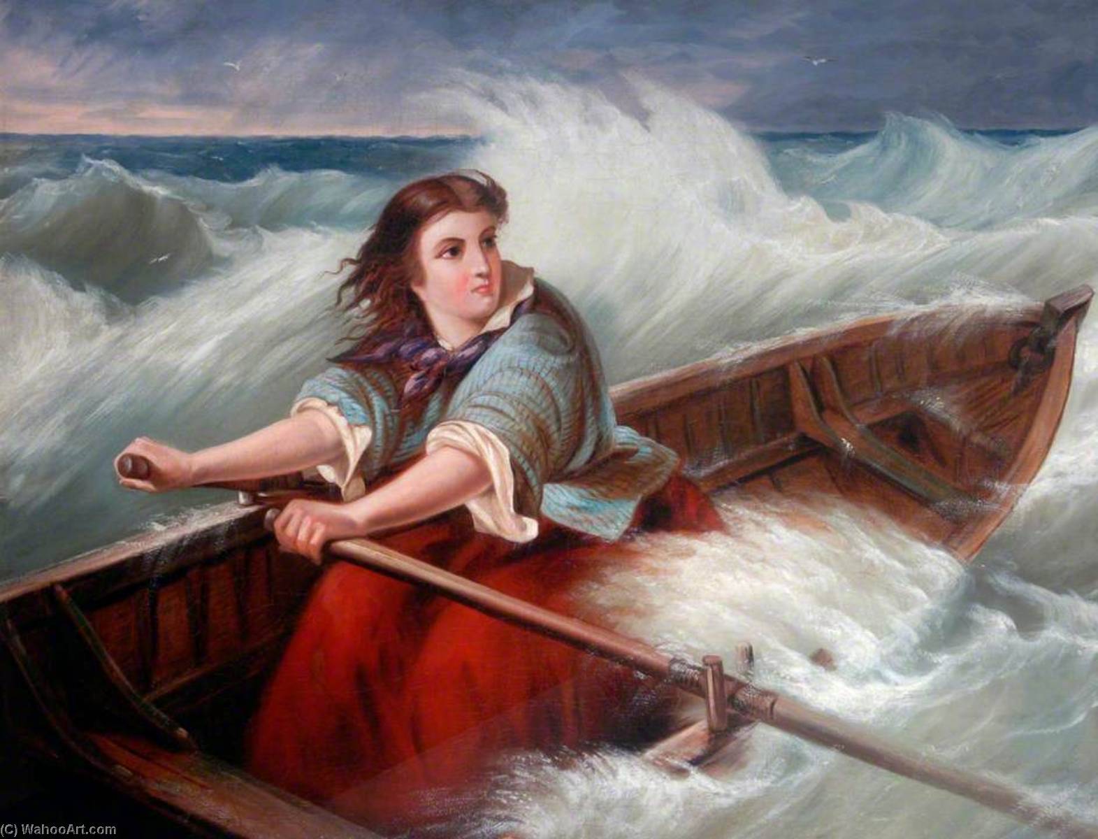 Wikioo.org - The Encyclopedia of Fine Arts - Painting, Artwork by Thomas Brooks - Grace Darling (1815–1842)