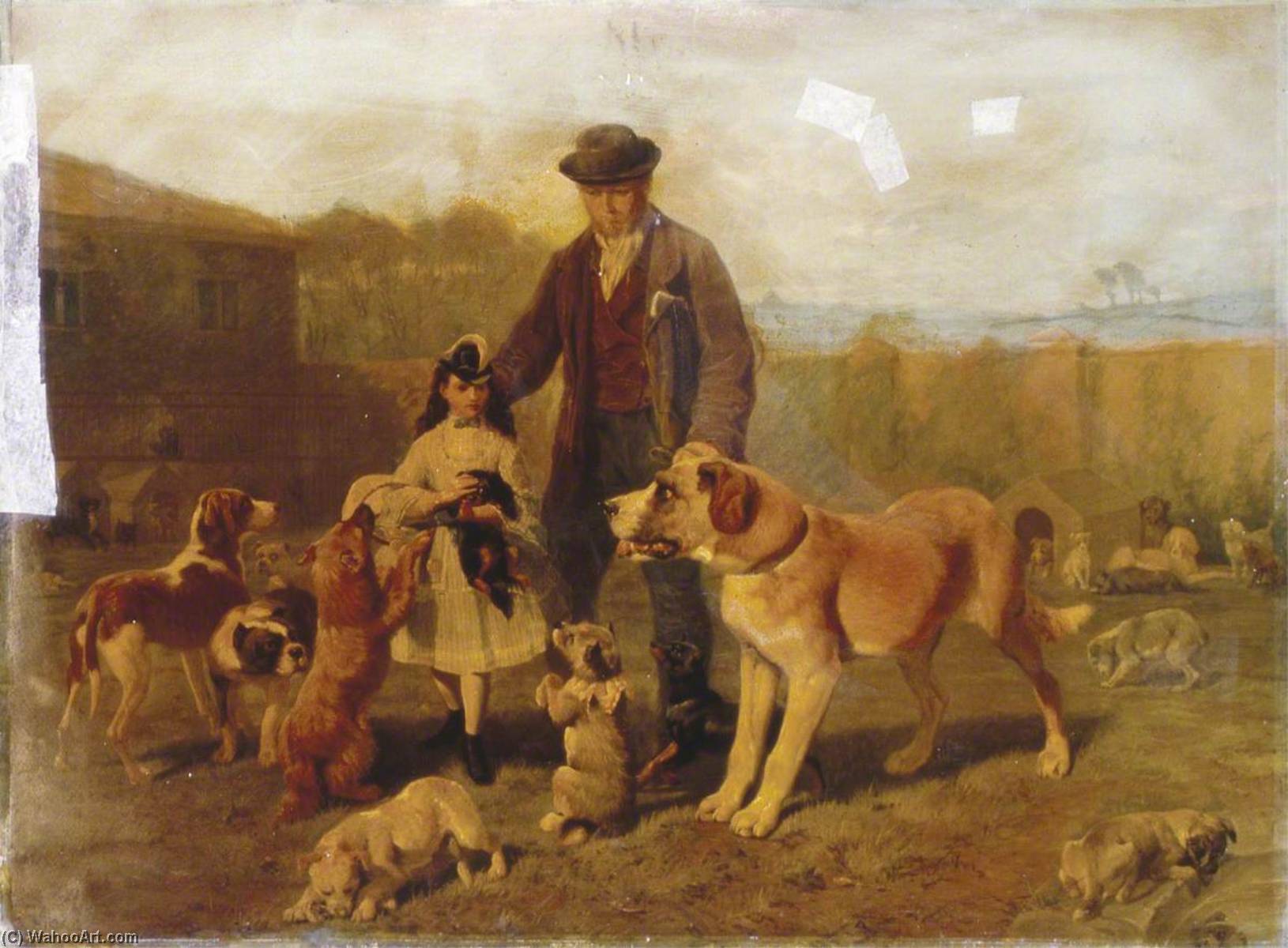 Wikioo.org - The Encyclopedia of Fine Arts - Painting, Artwork by John Charles Dollman - The Dogs Refuge