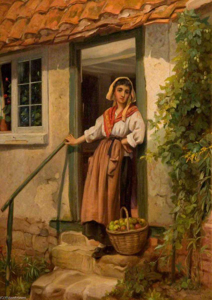 Wikioo.org - The Encyclopedia of Fine Arts - Painting, Artwork by Thomas Kent Pelham - At the Cottage Door