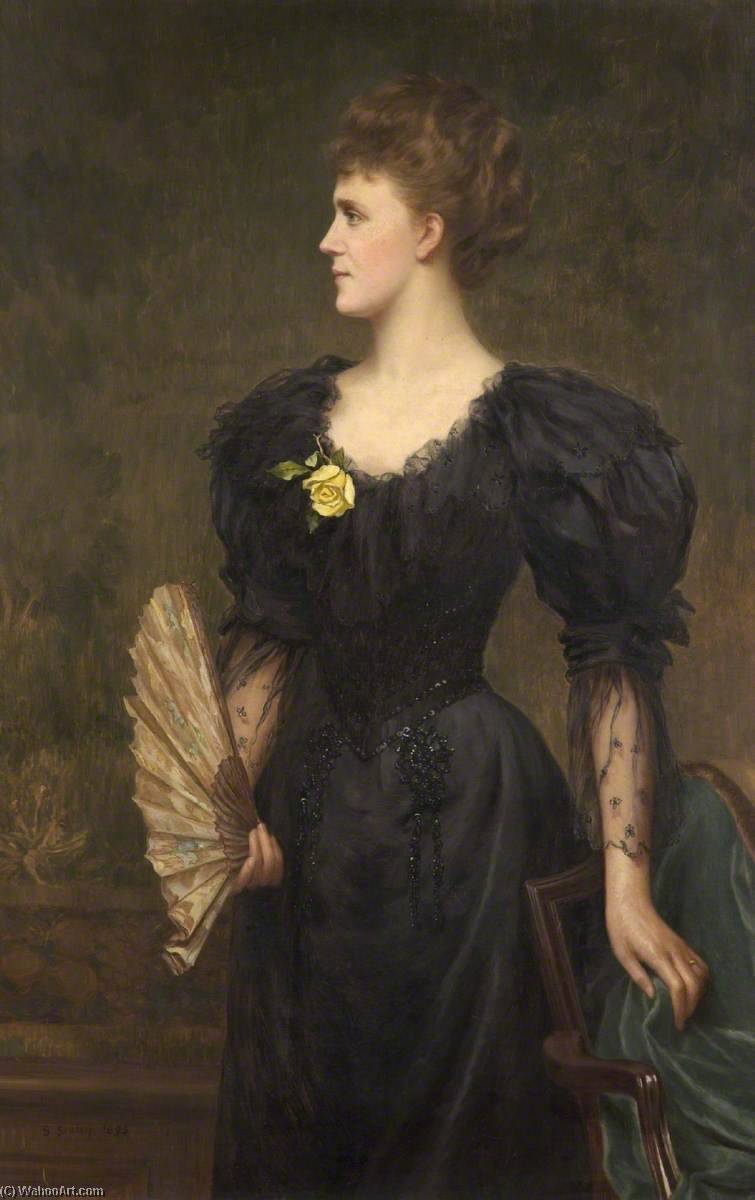 Wikioo.org - The Encyclopedia of Fine Arts - Painting, Artwork by Samuel Sidley - Mrs Gillingham Smith