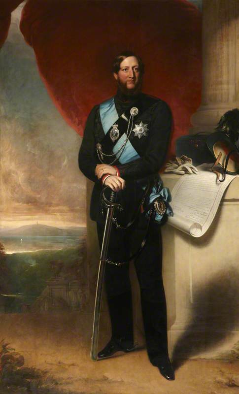 Wikioo.org - The Encyclopedia of Fine Arts - Painting, Artwork by James Godsell Middleton - Frederick William Robert Stewart (1805–1872), 4th Marquess of Londonderry, KP, PC, as Lord Lieutenant of County Down