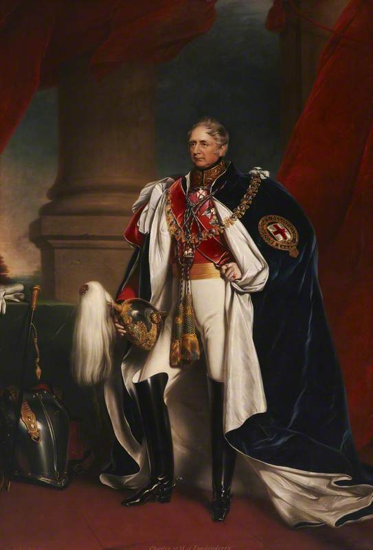 Wikioo.org - The Encyclopedia of Fine Arts - Painting, Artwork by James Godsell Middleton - Charles William Stewart (Later Vane) (1778–1854), Baron Stewart, Later 3rd Marquess of Londonderry, KG, in Garter Robes