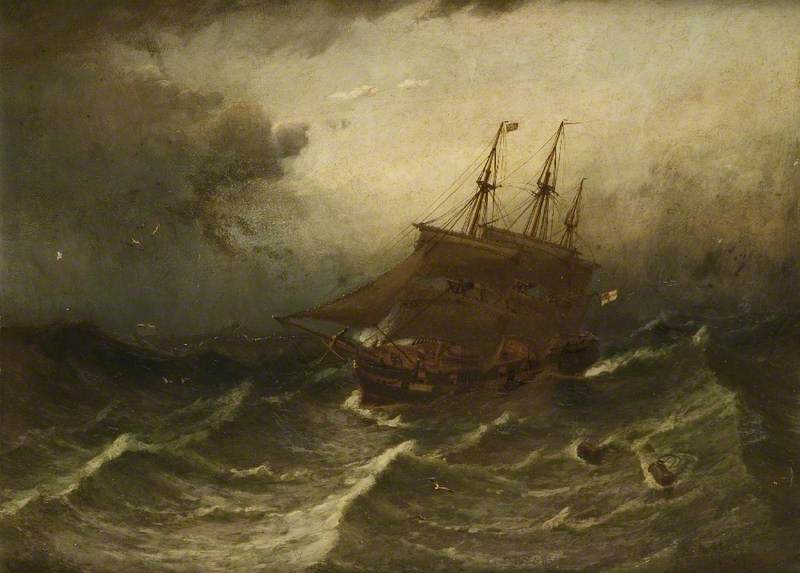 Wikioo.org - The Encyclopedia of Fine Arts - Painting, Artwork by Duncan Fraser Mclea - Sailing Vessel in a Storm