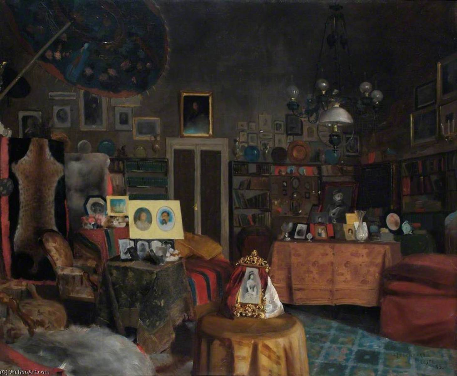 Wikioo.org - The Encyclopedia of Fine Arts - Painting, Artwork by Albert Letchford - Sir Richard Burton's Study