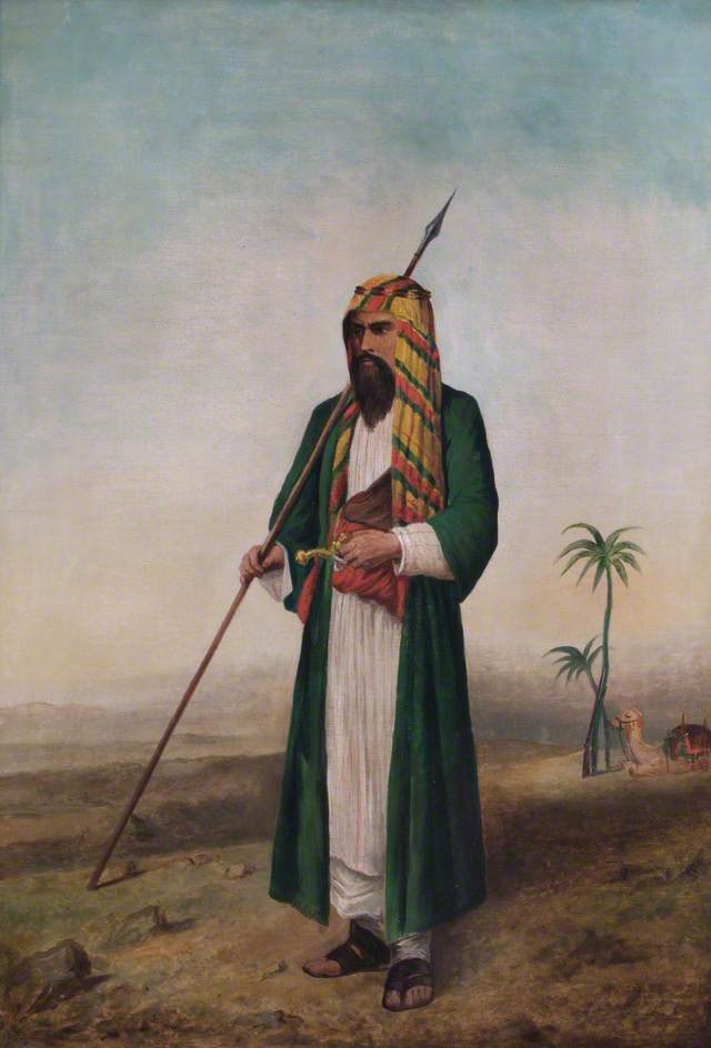 Wikioo.org - The Encyclopedia of Fine Arts - Painting, Artwork by Albert Letchford - Sir Richard Francis Burton (1821–1890), in Arab Dress