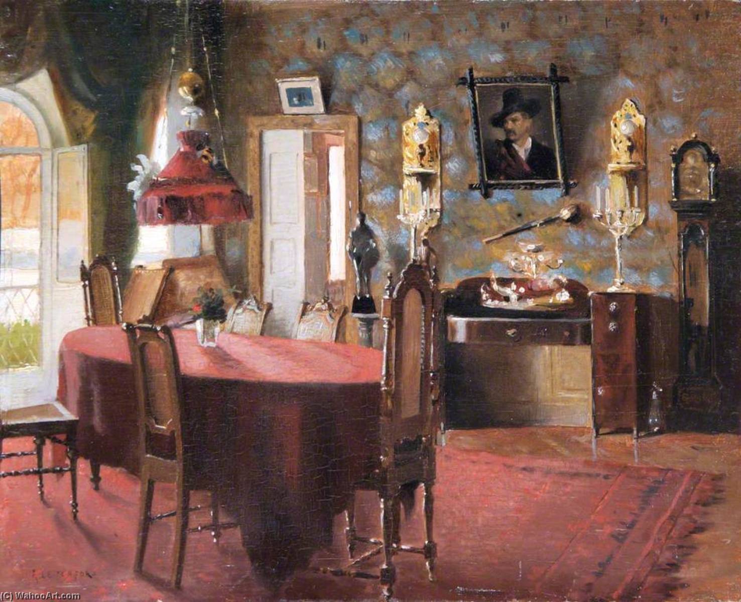 Wikioo.org - The Encyclopedia of Fine Arts - Painting, Artwork by Albert Letchford - Sir Richard Burton's Sitting Room