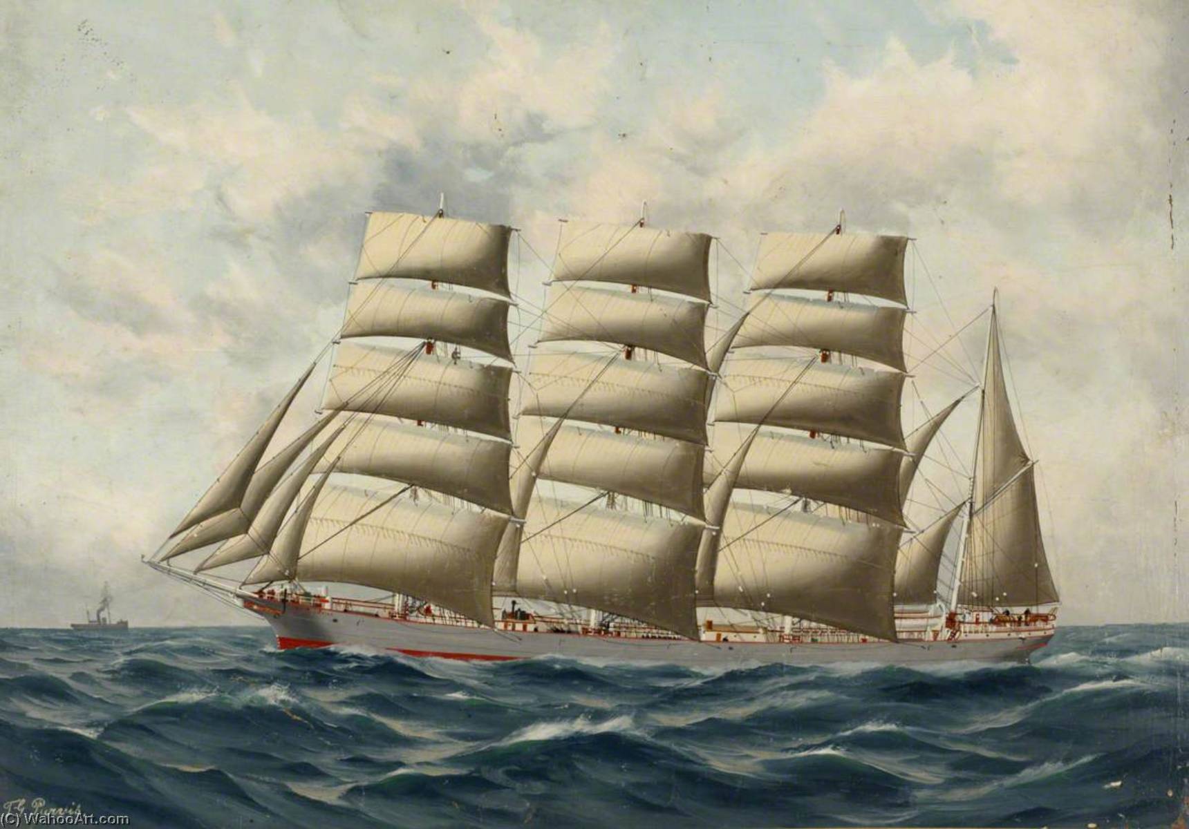 Wikioo.org - สารานุกรมวิจิตรศิลป์ - จิตรกรรม Thomas G Purvis - The Barque 'Colonial Empire'