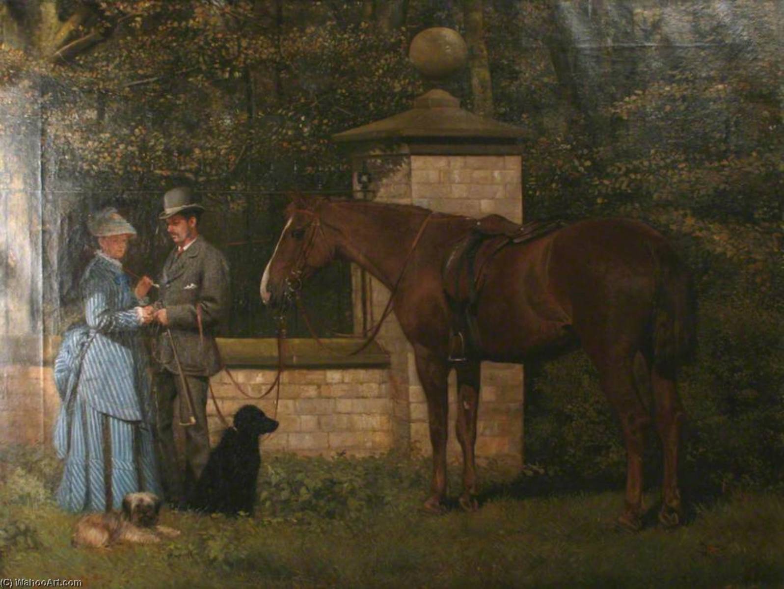 Wikioo.org - The Encyclopedia of Fine Arts - Painting, Artwork by William Edward Millner - Thonock Lodge Gates, Lincolnshire