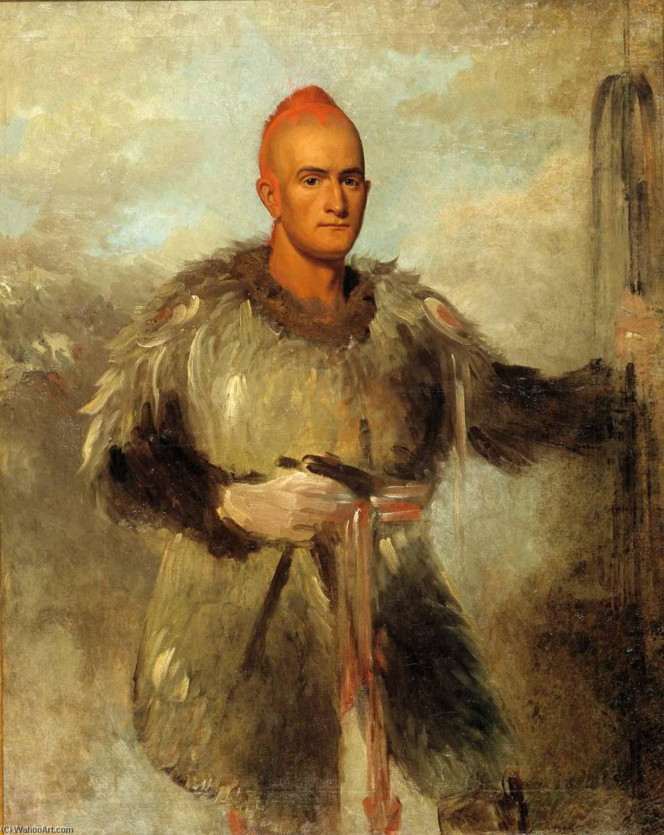 Wikioo.org - The Encyclopedia of Fine Arts - Painting, Artwork by George Catlin - Theodore Burr Catlin, in Indian Costume