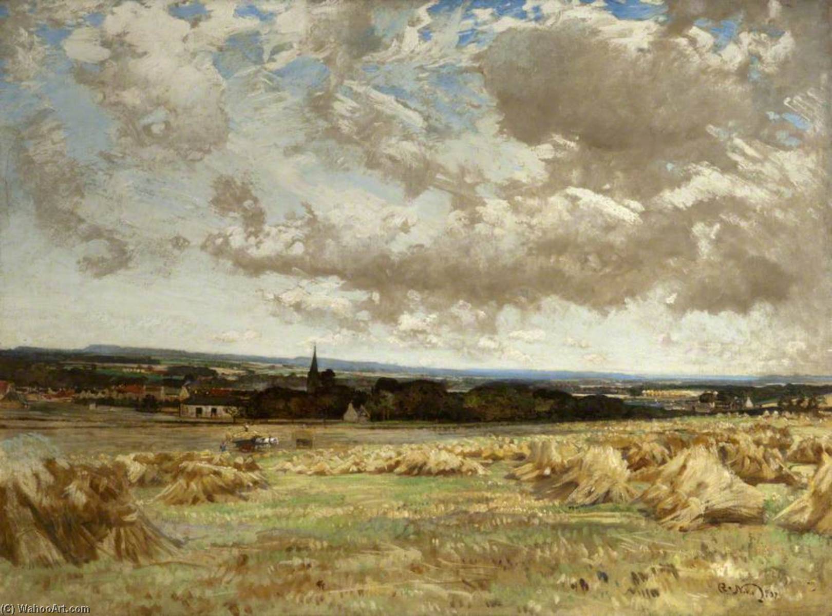 Wikioo.org - The Encyclopedia of Fine Arts - Painting, Artwork by Robert Noble - View of East Linton