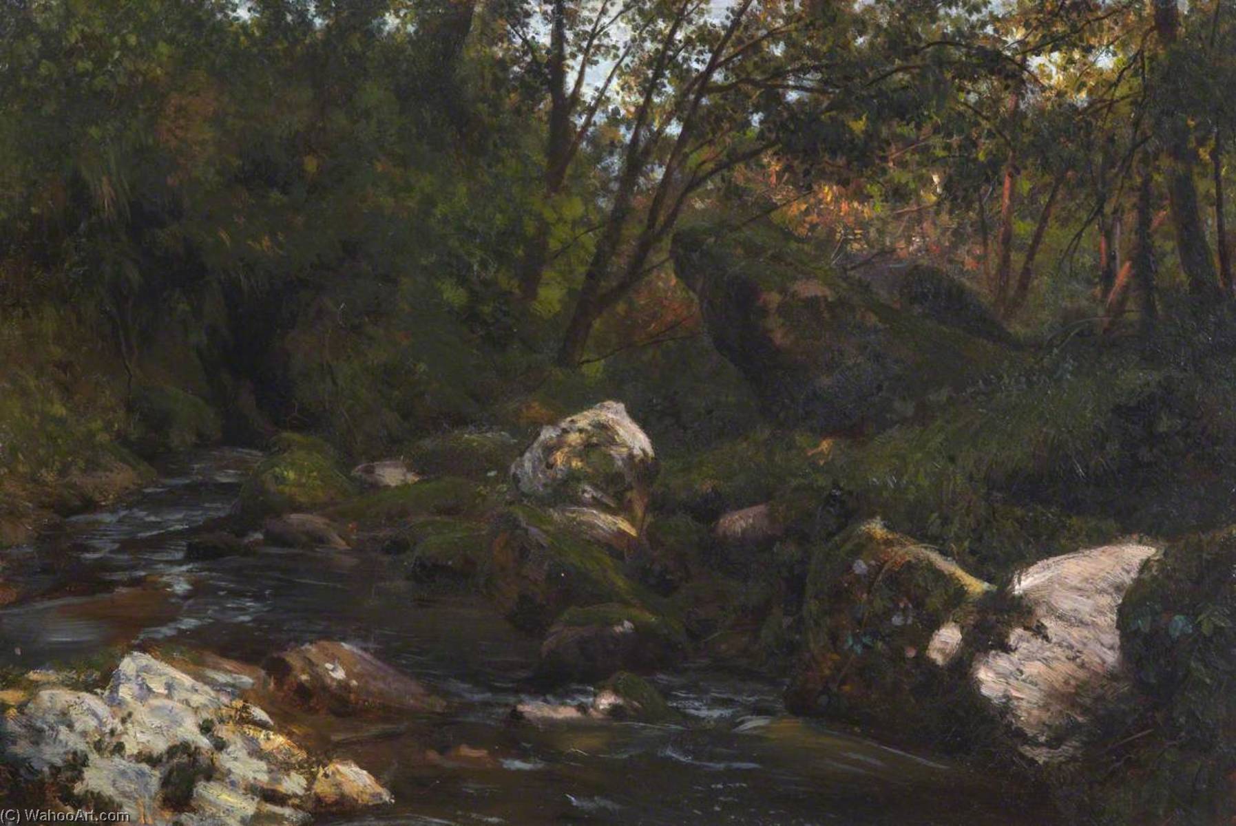 Wikioo.org - The Encyclopedia of Fine Arts - Painting, Artwork by Thomas Stuart Smith - A Derbyshire Brook