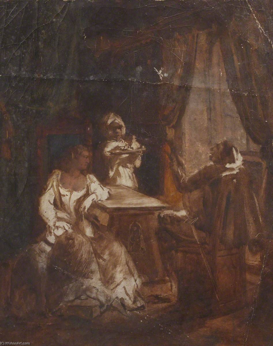 Wikioo.org - The Encyclopedia of Fine Arts - Painting, Artwork by Thomas Stuart Smith - Study for Figures by a Window