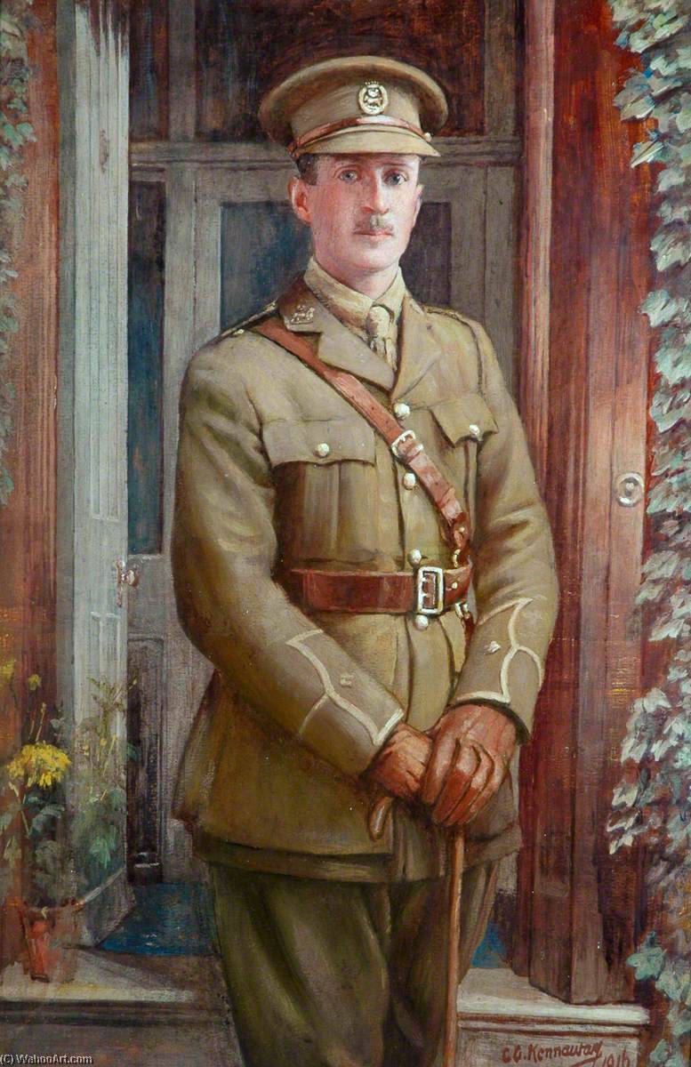 Wikioo.org - The Encyclopedia of Fine Arts - Painting, Artwork by Charles Gray Kennaway - Second Lieutenant W. N. Bagshaw (c.1880–1927)