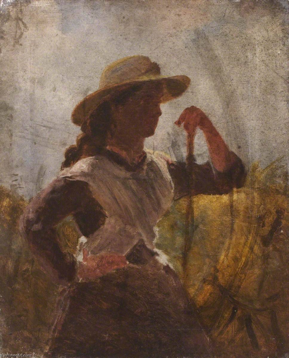 Wikioo.org – La Enciclopedia de las Bellas Artes - Pintura, Obras de arte de Thomas Stuart Smith - chica en un sombrero