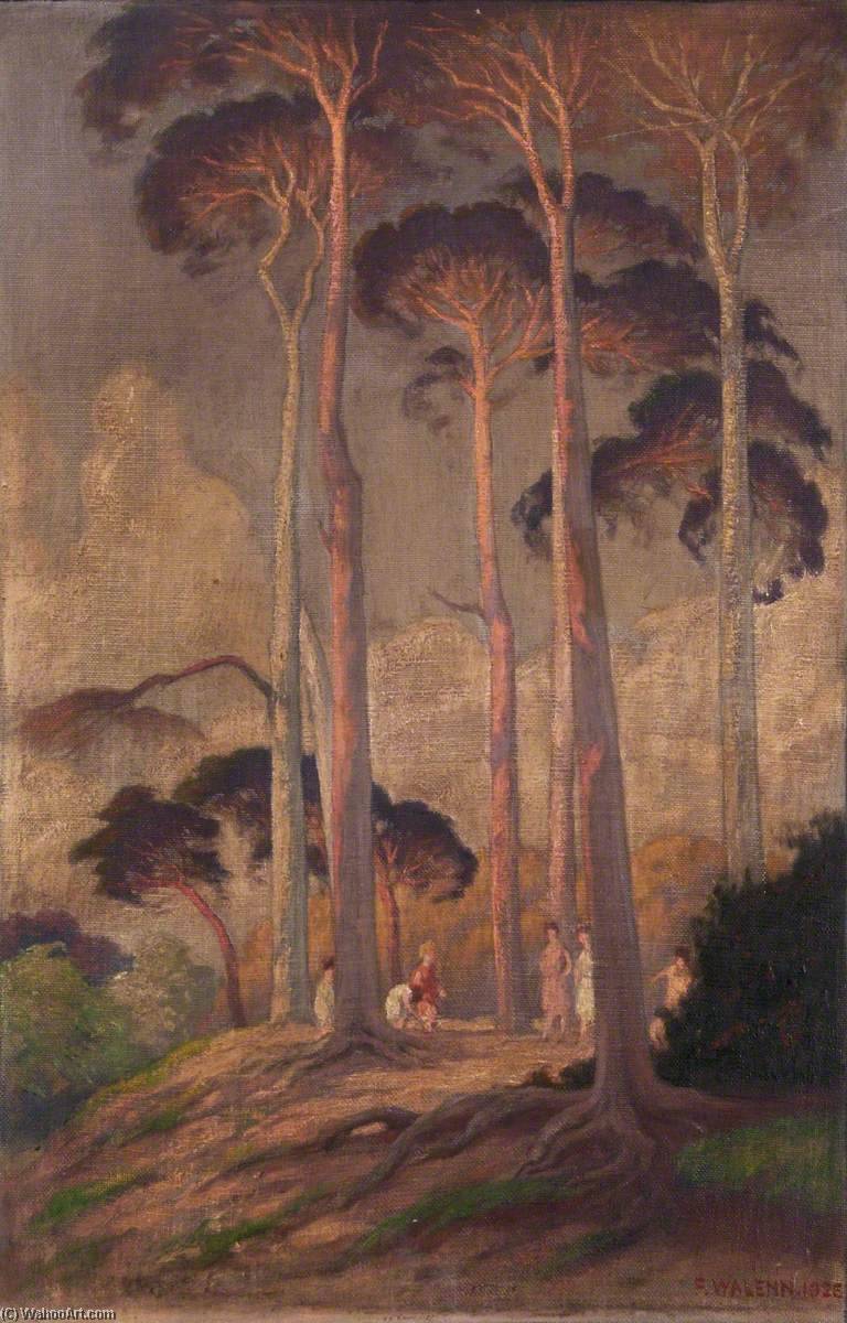 Wikioo.org - The Encyclopedia of Fine Arts - Painting, Artwork by Frederick Dudley Walenn - The Firs, Hampstead Heath