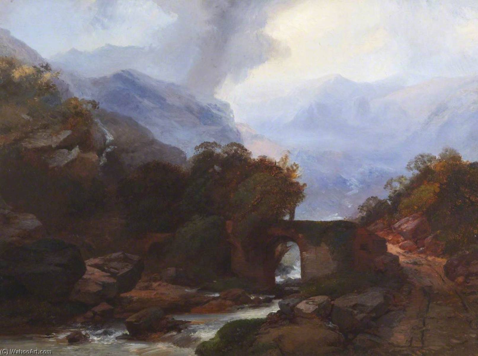 WikiOO.org - Enciklopedija dailės - Tapyba, meno kuriniai Thomas Stuart Smith - Italian Mountain Path