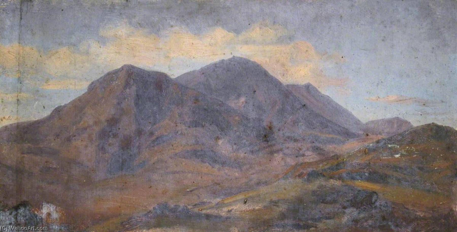 Wikioo.org - The Encyclopedia of Fine Arts - Painting, Artwork by Thomas Stuart Smith - Study of Mountains