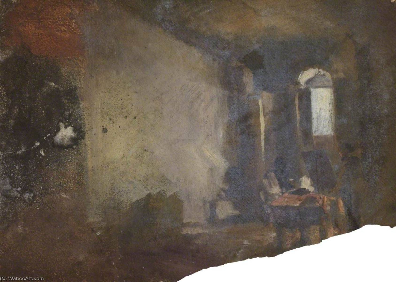WikiOO.org - Enciklopedija dailės - Tapyba, meno kuriniai Thomas Stuart Smith - Interior Scene with a Window