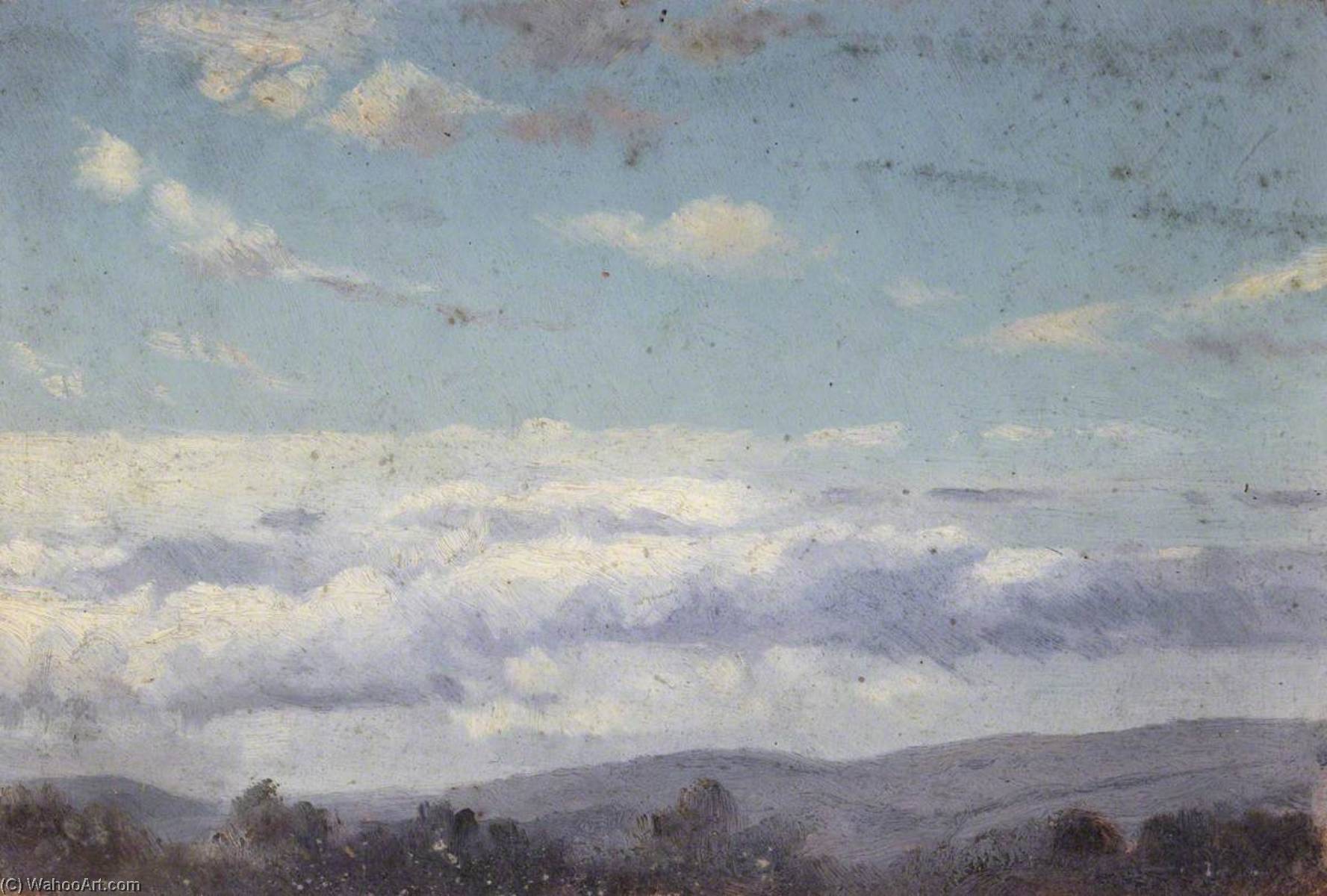 WikiOO.org - Enciklopedija dailės - Tapyba, meno kuriniai Thomas Stuart Smith - Forest Landscape with Clouds