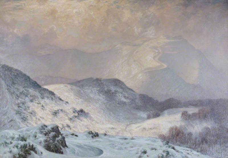 Wikioo.org - The Encyclopedia of Fine Arts - Painting, Artwork by Harry William Adams - Winter at Malvern, Worcestershire