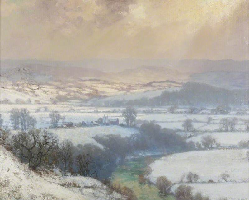 Wikioo.org - The Encyclopedia of Fine Arts - Painting, Artwork by Harry William Adams - Valley of the Teme