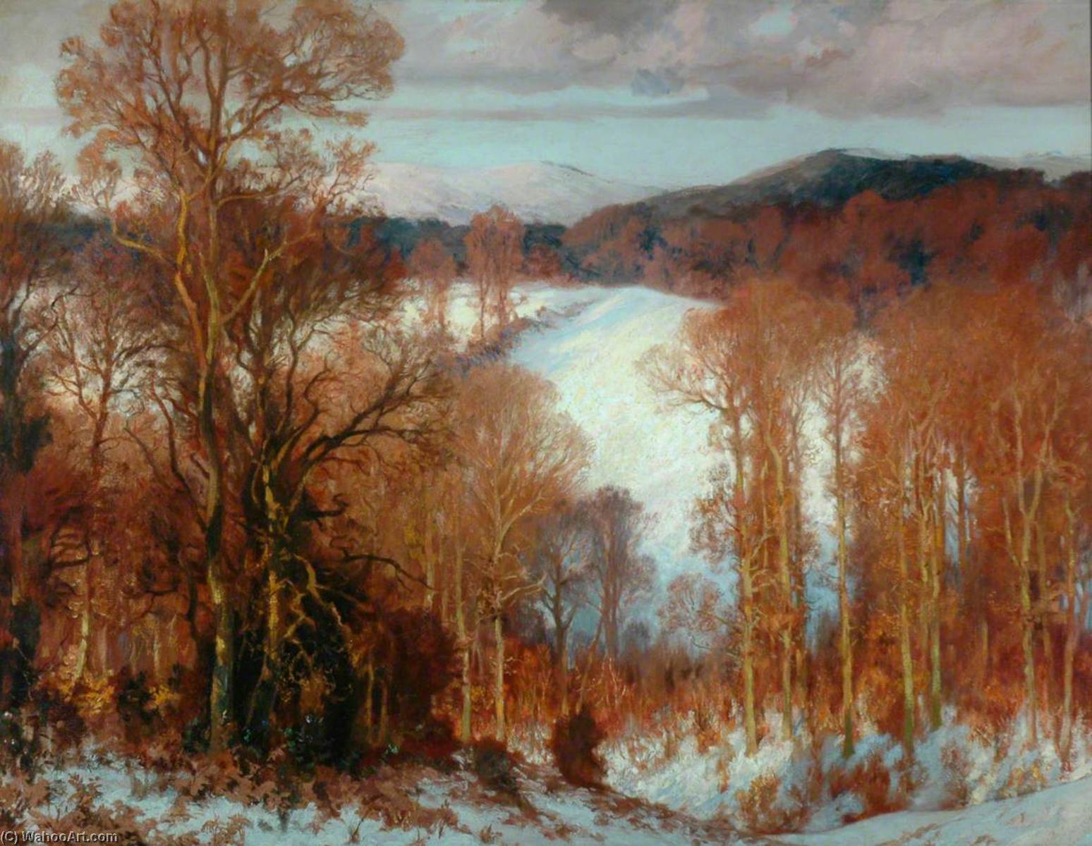 Wikioo.org - The Encyclopedia of Fine Arts - Painting, Artwork by Harry William Adams - Snow Scene