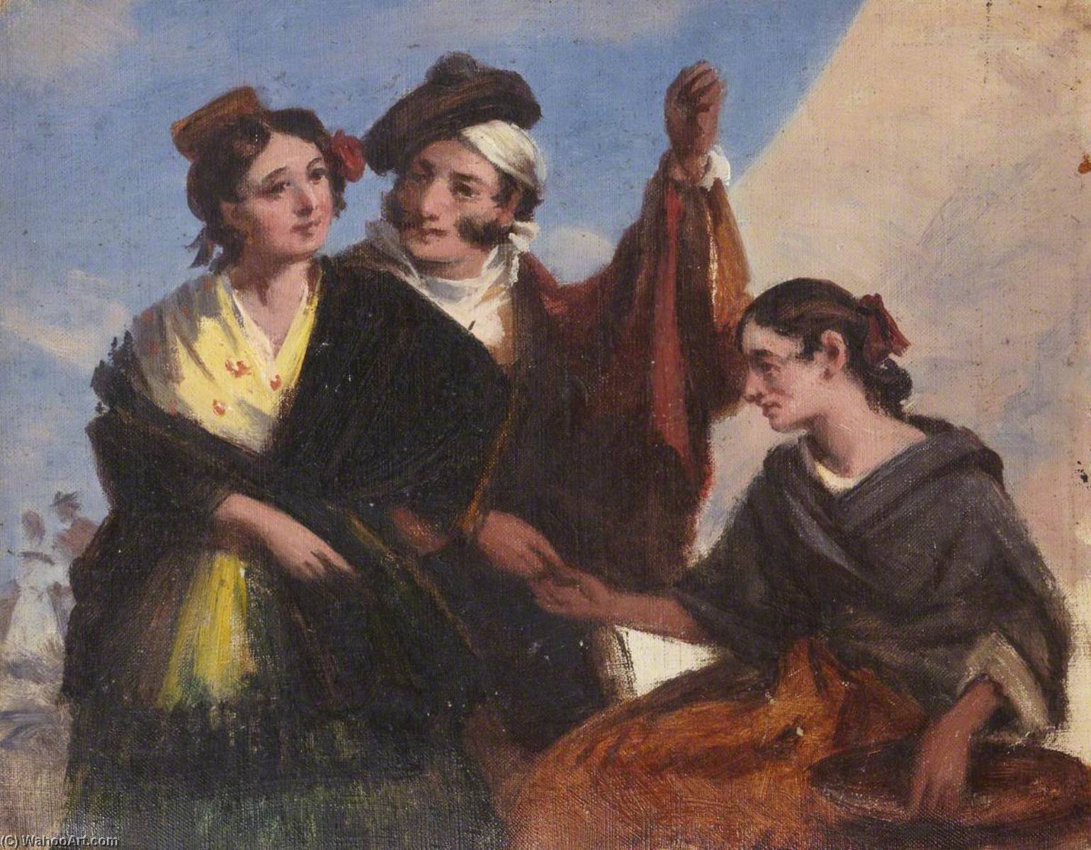 Wikioo.org - The Encyclopedia of Fine Arts - Painting, Artwork by Thomas Stuart Smith - Three Figures