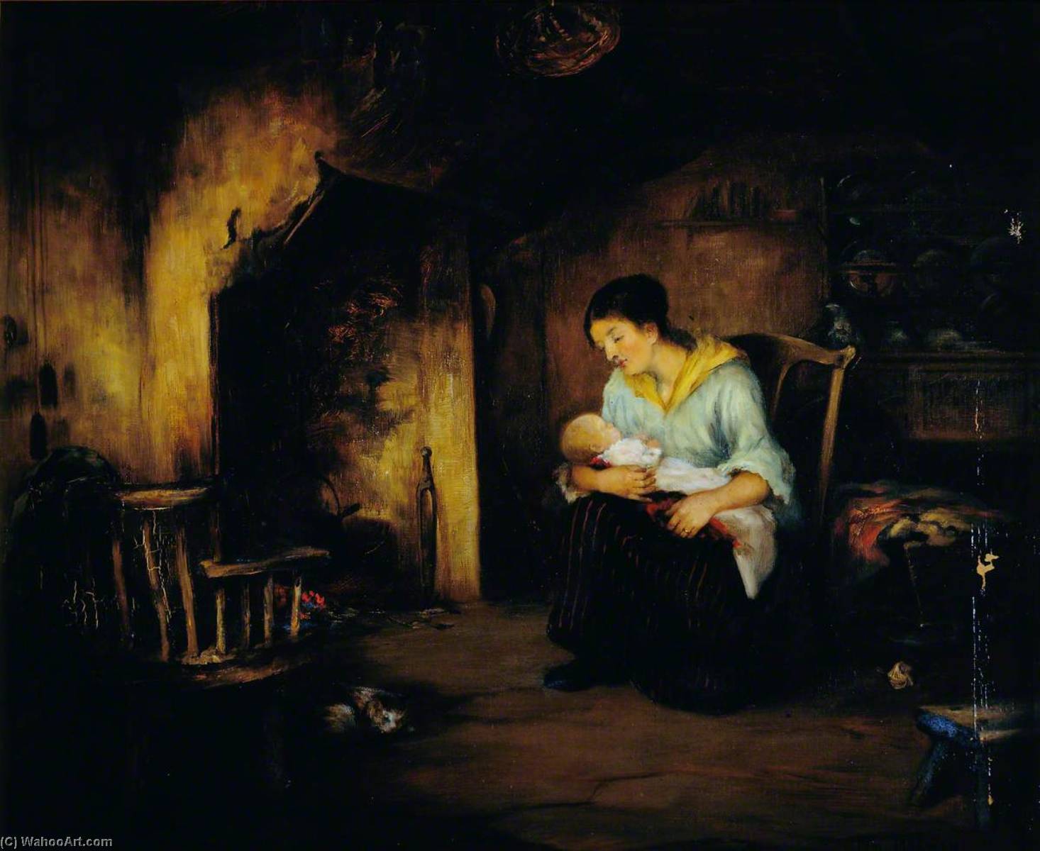 Wikioo.org - The Encyclopedia of Fine Arts - Painting, Artwork by Thomas Mcewan - Shepherd's Cottage