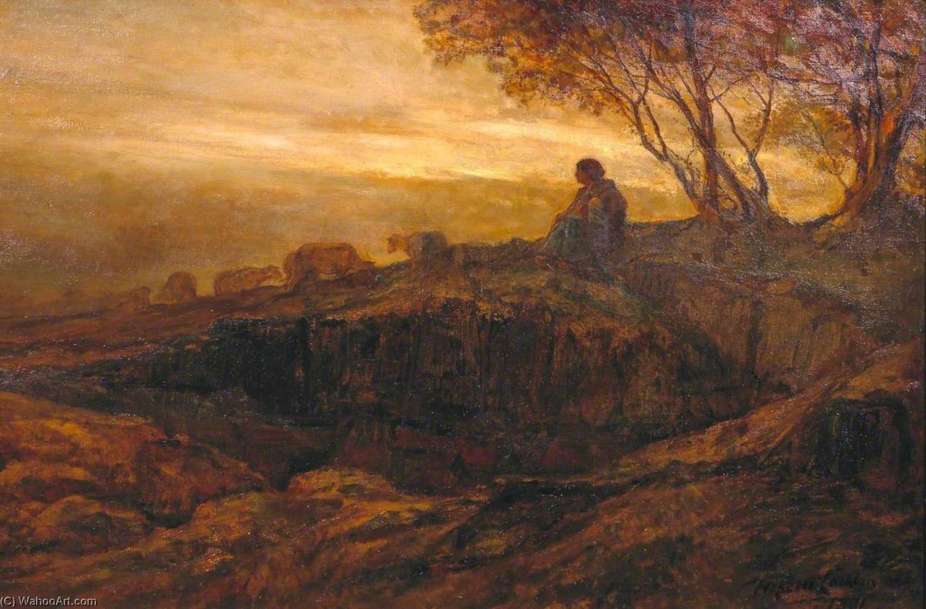 Wikioo.org - The Encyclopedia of Fine Arts - Painting, Artwork by Thomas Hope Mclachlan - Evening Quiet