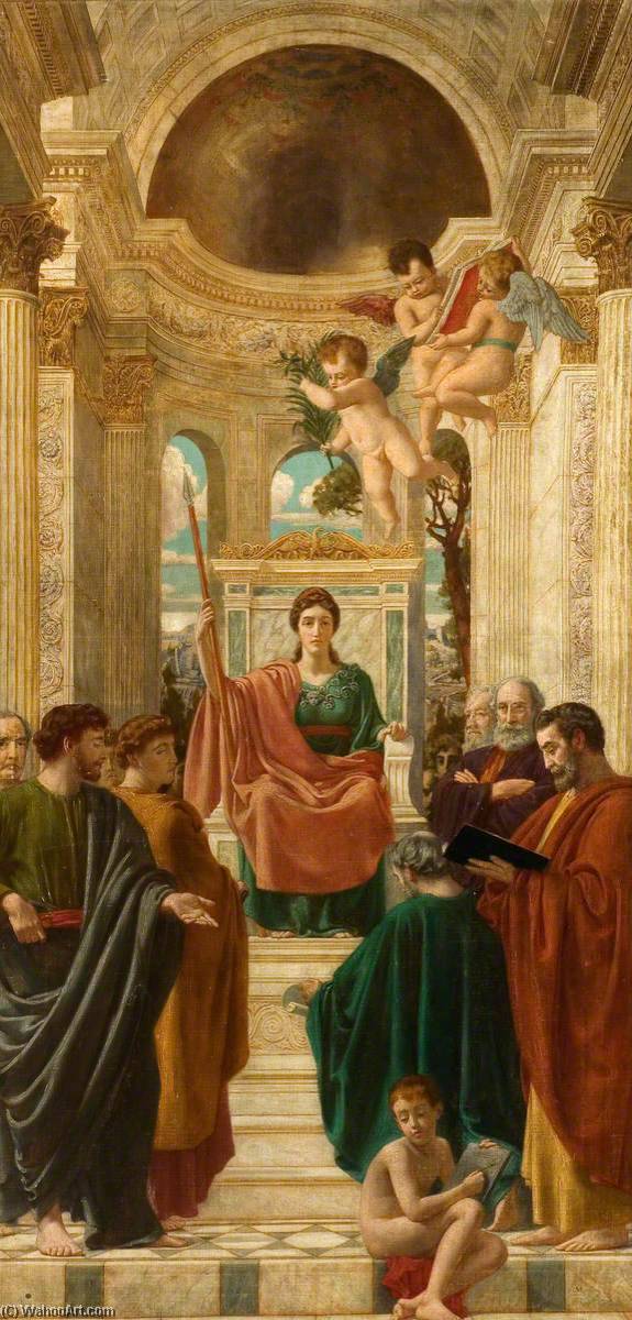 Wikioo.org - The Encyclopedia of Fine Arts - Painting, Artwork by William Mainwaring Palin - The Temple of Minerva