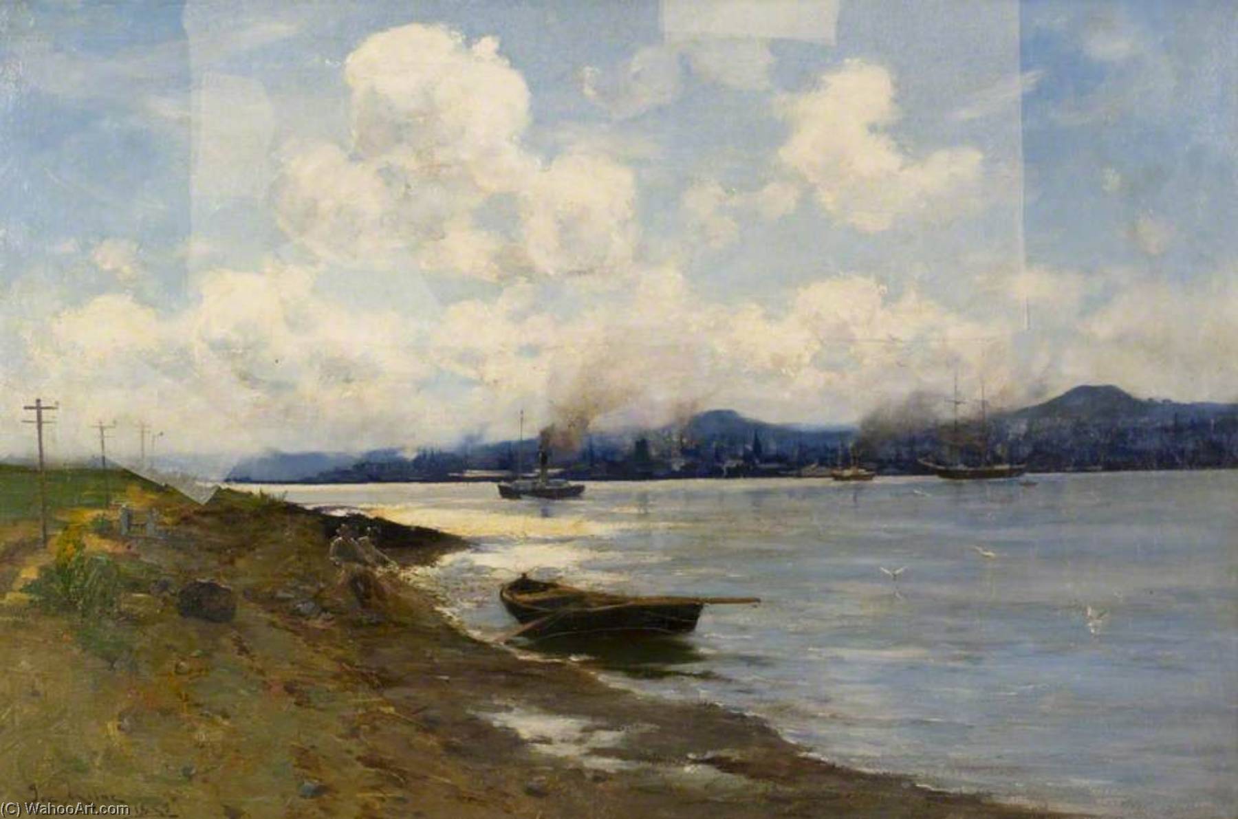 Wikioo.org - The Encyclopedia of Fine Arts - Painting, Artwork by Joseph Milne - Dundee from Tayport