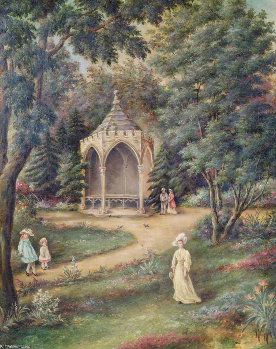 Wikioo.org - The Encyclopedia of Fine Arts - Painting, Artwork by William Samuel Wright - Landscaped Woodland Park of the Throckmorton Family
