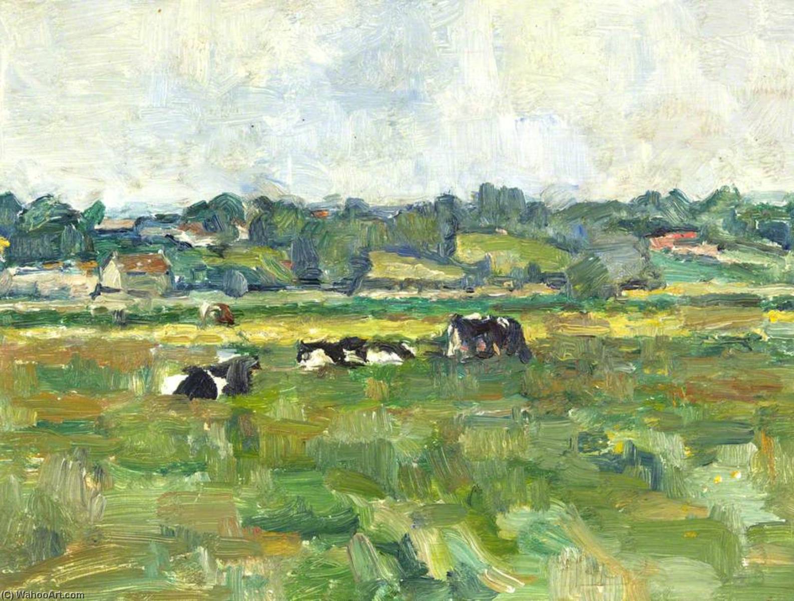 Wikioo.org - The Encyclopedia of Fine Arts - Painting, Artwork by George Sweet - Somerset Levels