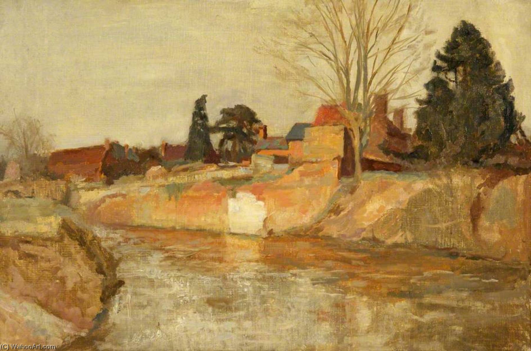 Wikioo.org - The Encyclopedia of Fine Arts - Painting, Artwork by George Sweet - The River at Tenbury Wells