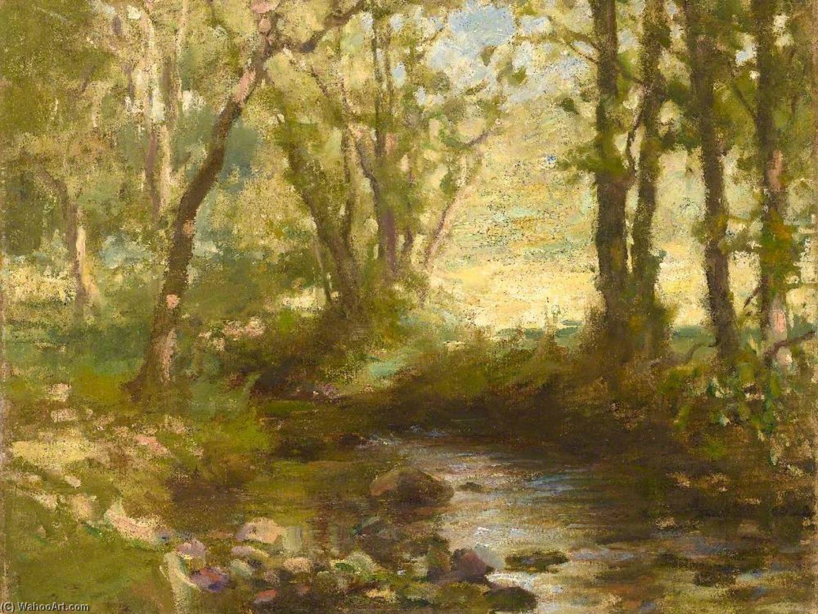 Wikioo.org - The Encyclopedia of Fine Arts - Painting, Artwork by Nathaniel Hughes John Baird - A Devonshire Stream