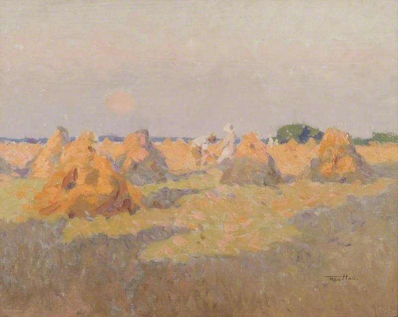 Wikioo.org - The Encyclopedia of Fine Arts - Painting, Artwork by Frederick Hall - Cornfield