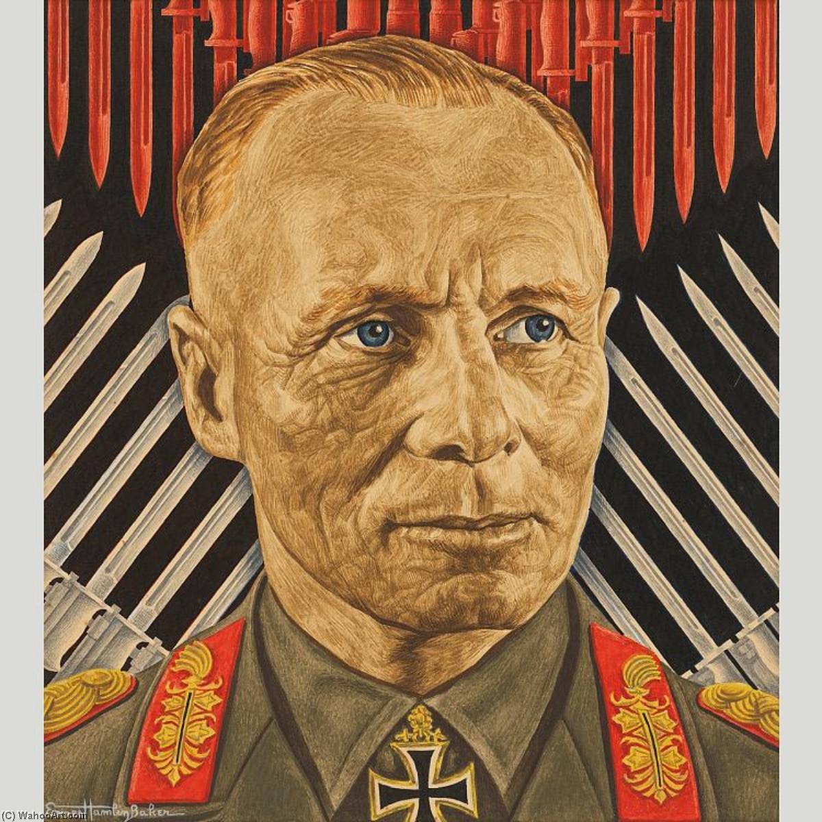 WikiOO.org - Encyclopedia of Fine Arts - Lukisan, Artwork Ernest Hamlin Baker - Erwin Rommel