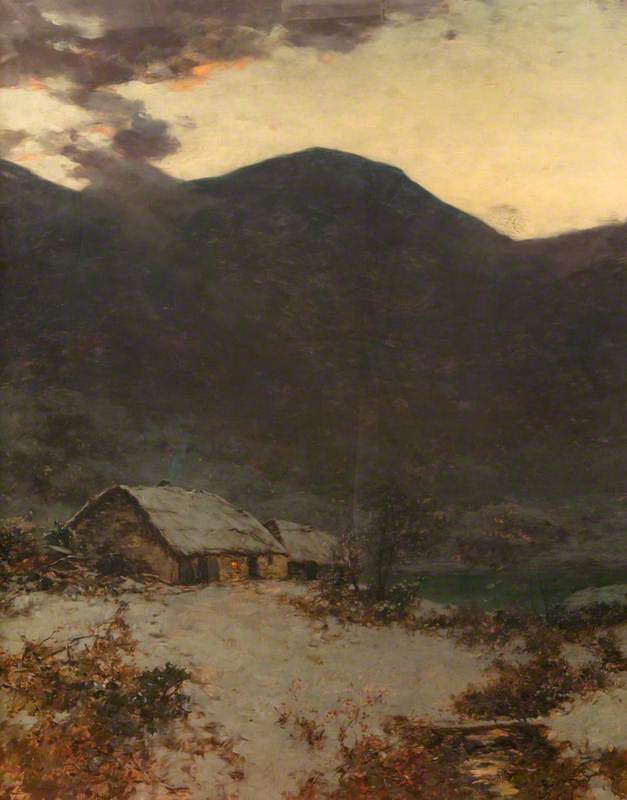 Wikioo.org - The Encyclopedia of Fine Arts - Painting, Artwork by Alexander Kellock Brown - Winter Gloaming