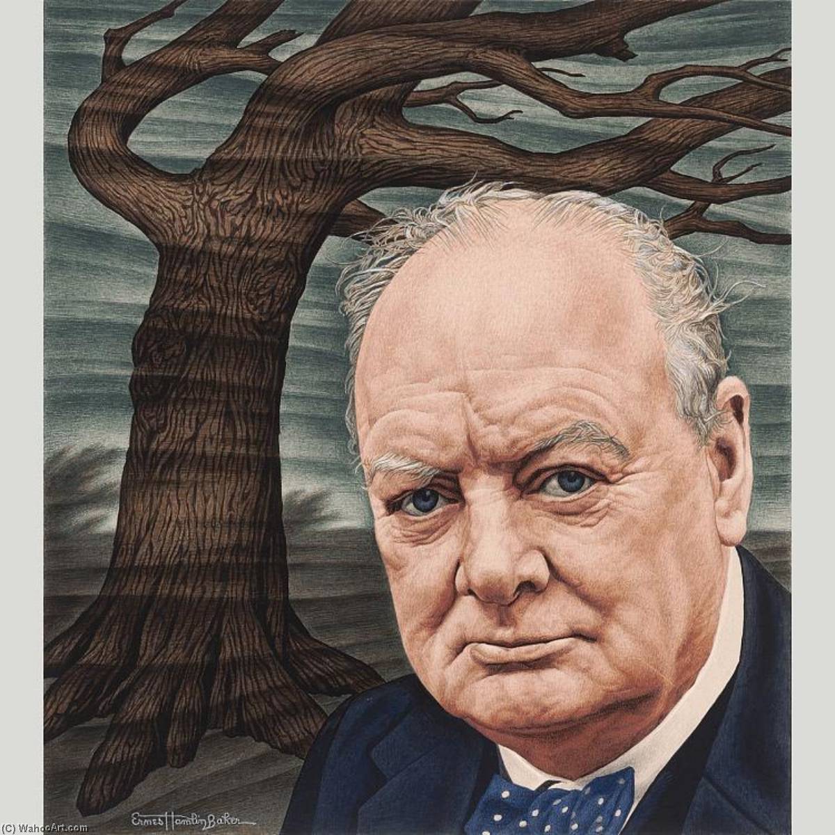 WikiOO.org - Encyclopedia of Fine Arts - Lukisan, Artwork Ernest Hamlin Baker - Sir Winston Churchill