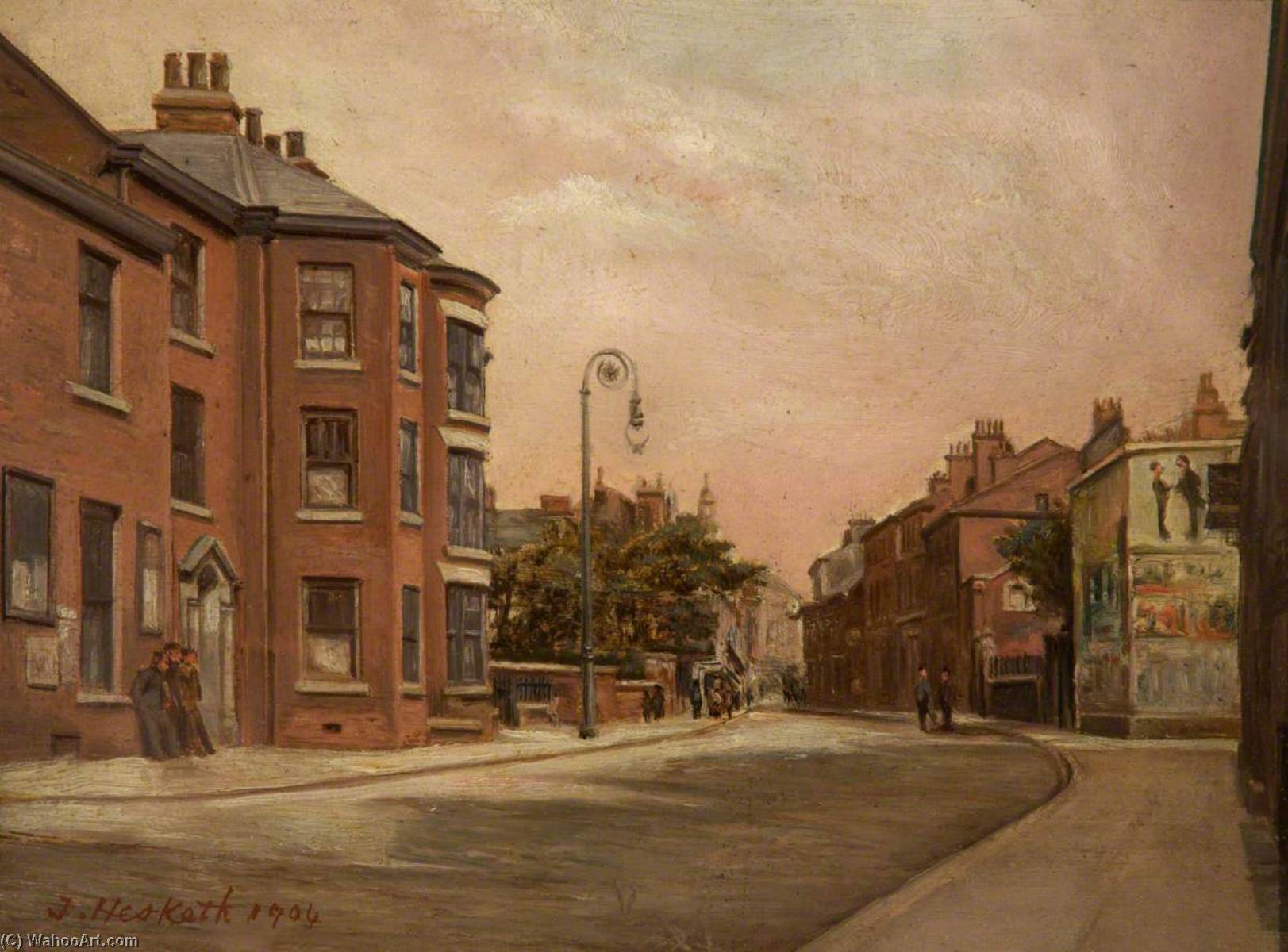 Wikioo.org - The Encyclopedia of Fine Arts - Painting, Artwork by Thomas Hesketh - Sankey Street, Looking from the West