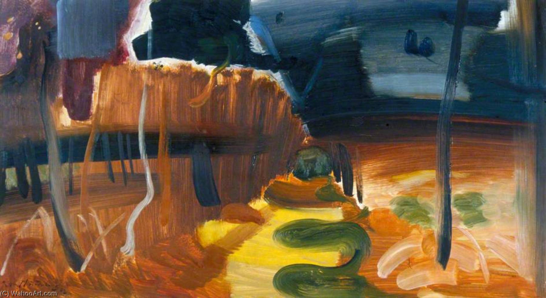 Wikioo.org - The Encyclopedia of Fine Arts - Painting, Artwork by Ivon Hitchens - Autumn Landscape