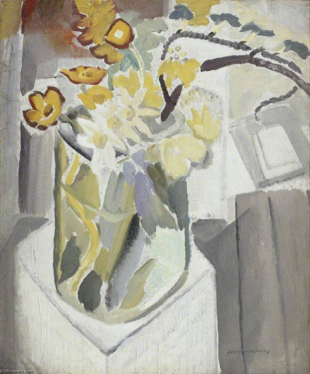 WikiOO.org - Encyclopedia of Fine Arts - Lukisan, Artwork Ivon Hitchens - Flowers in a Vase