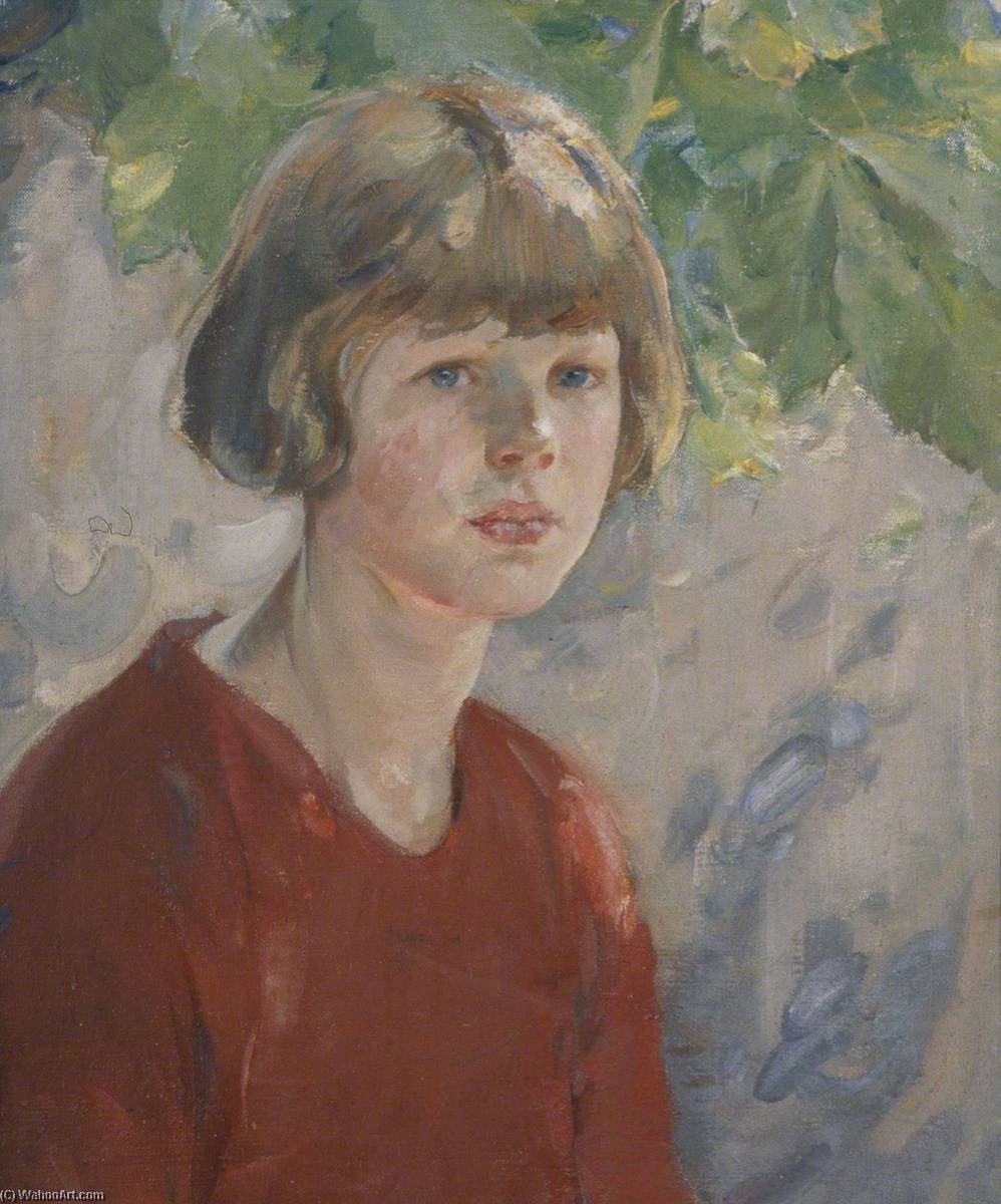 Wikioo.org - The Encyclopedia of Fine Arts - Painting, Artwork by Ernest Borough Johnson - Portrait of a Girl